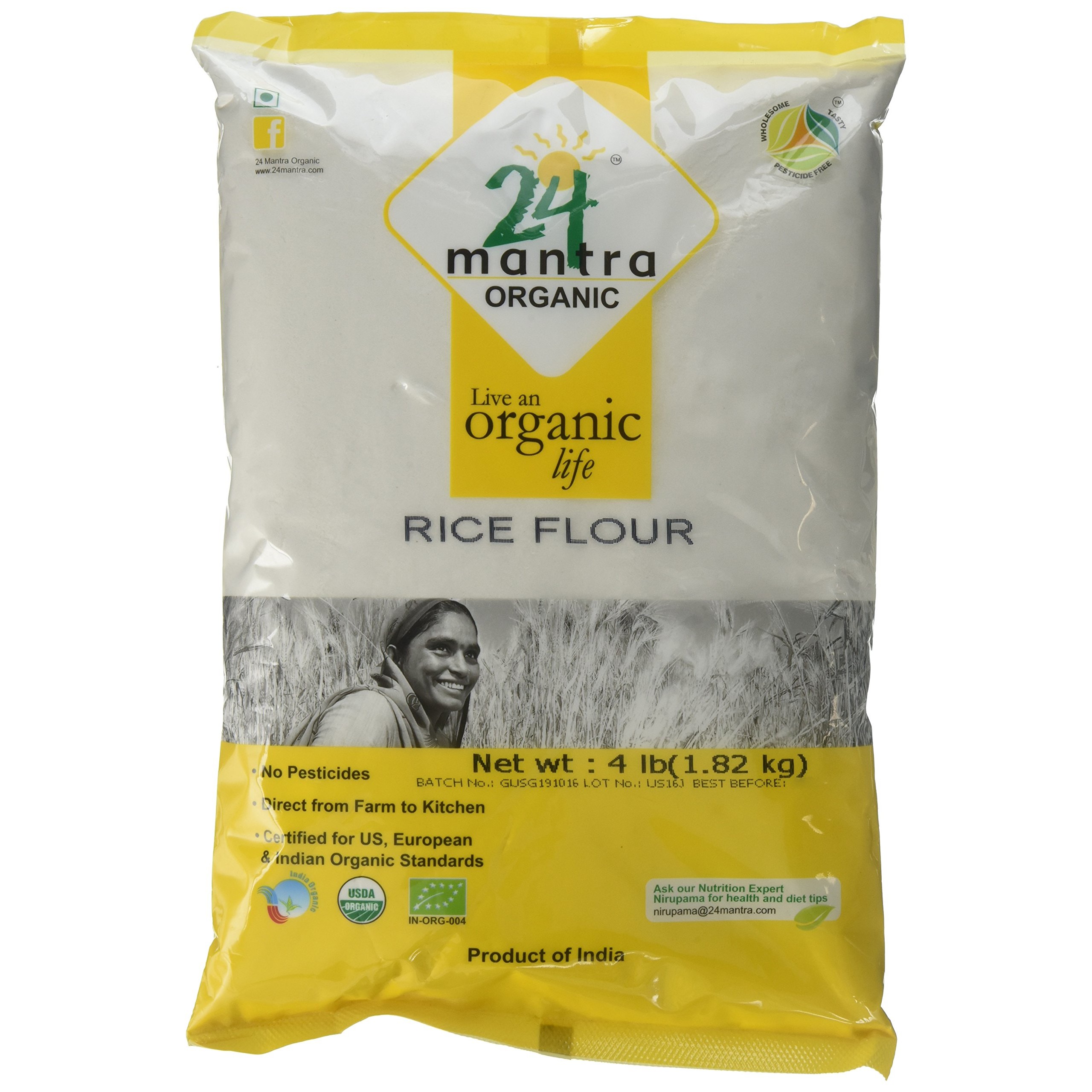 2 MANTRA ORGANIC RICE FLOUR 4 LBS