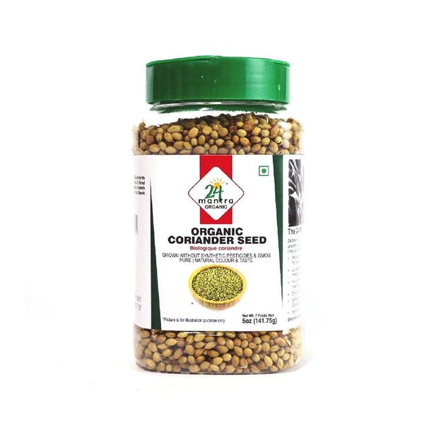 24 MANTRA ORGANIC CORIANDER SEEDS JAR 5 OZ
