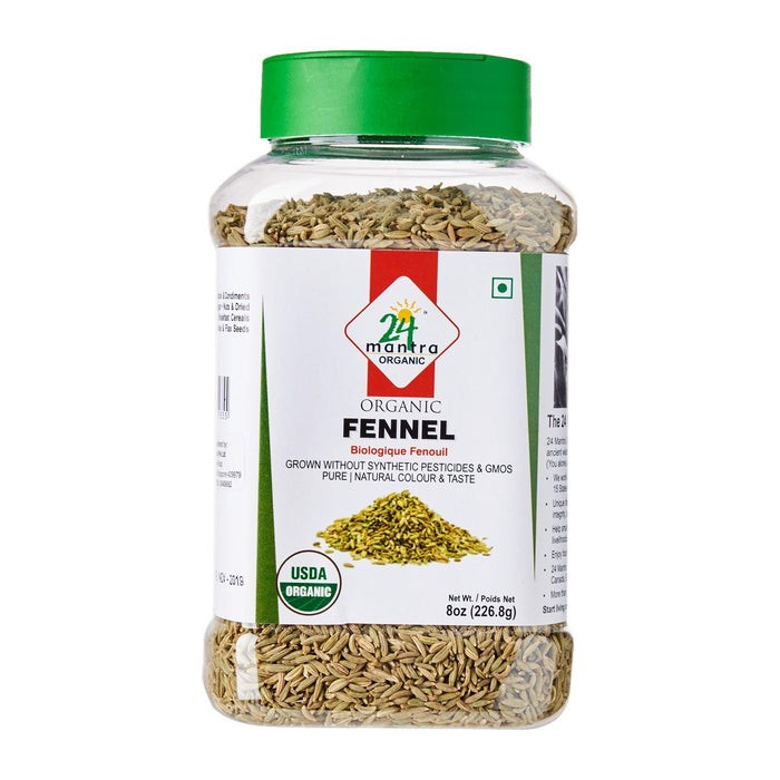24 MANTRA ORGANIC FENNEL SEED IN JAR 8 OZ