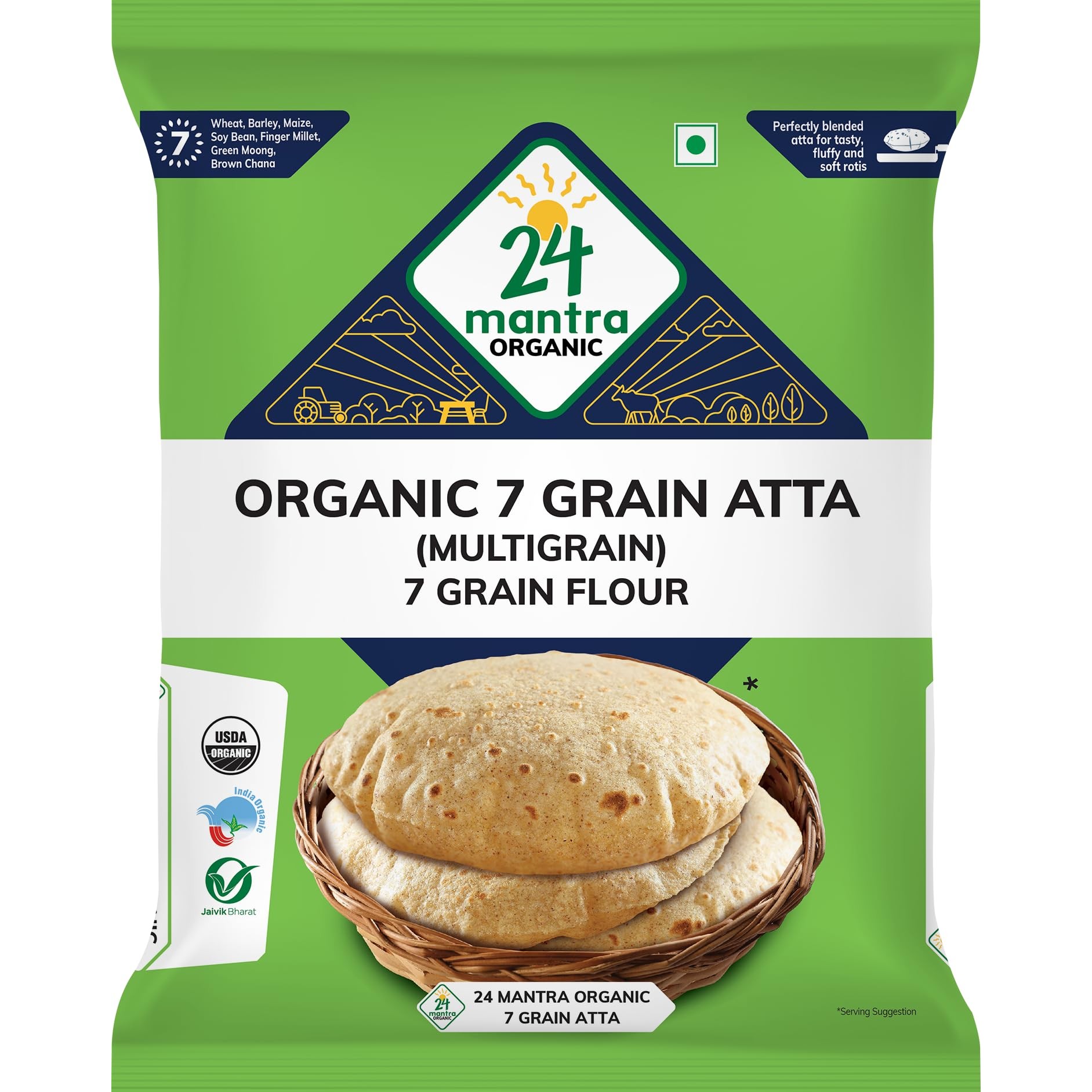 24 MANTRA ORGANIC 7 GRAIN ATTA 1 KG