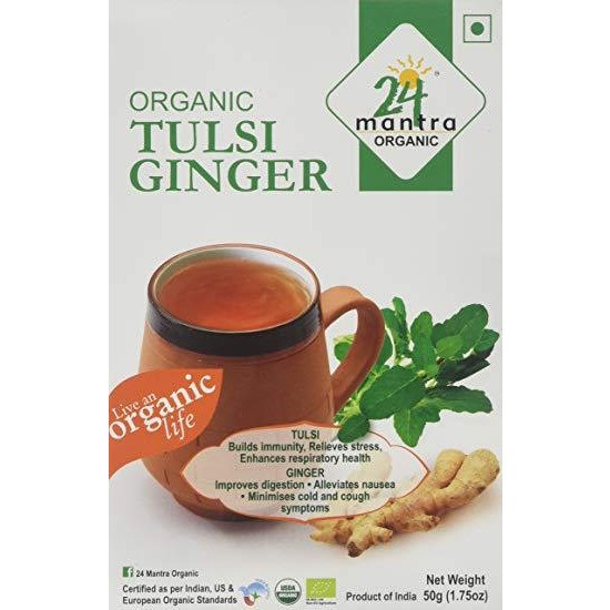 24 Mantra Organic Tulsi Ginger 16 OZ