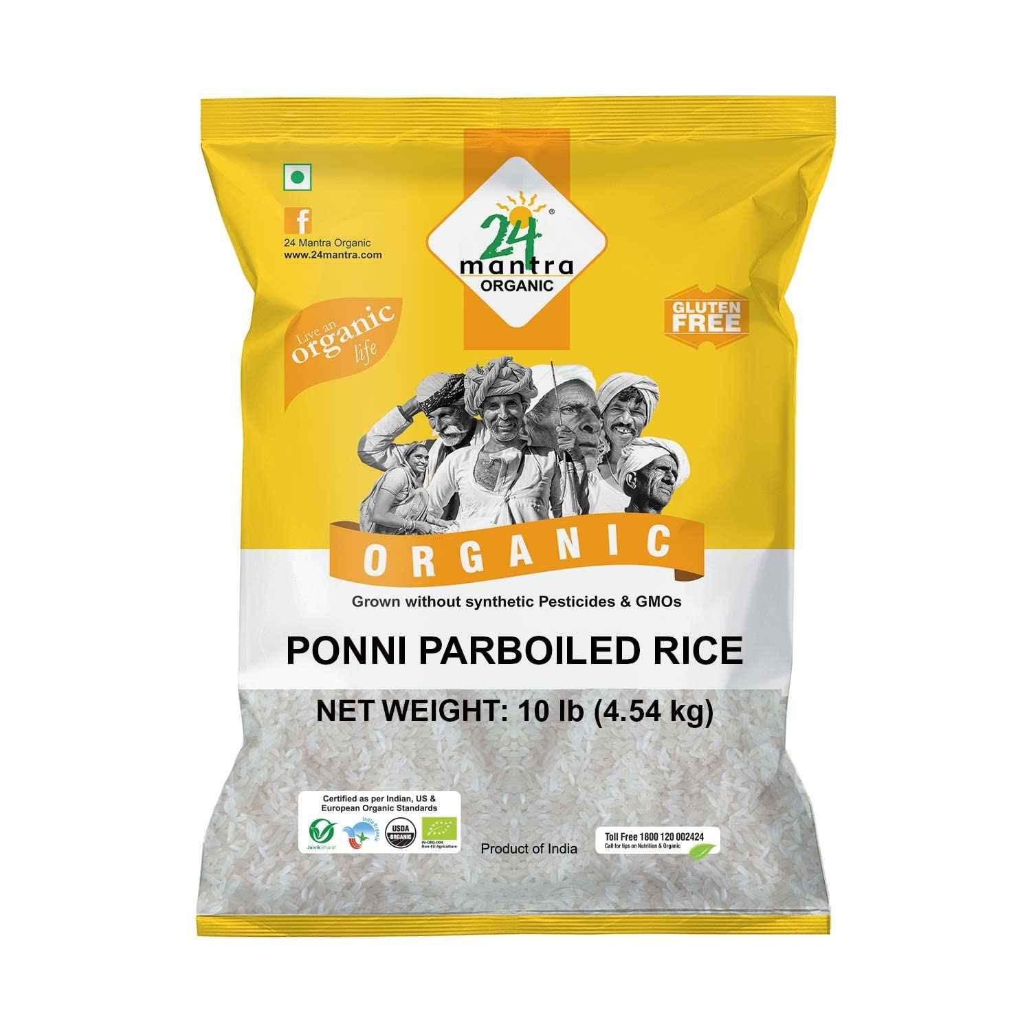 24Mantra Organic Ponni Boiled Rice 10 Lbs