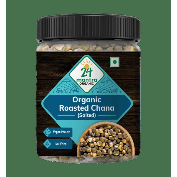 24 MANTRA ORGANIC ROASTED CHANA SALTED 10 OZ