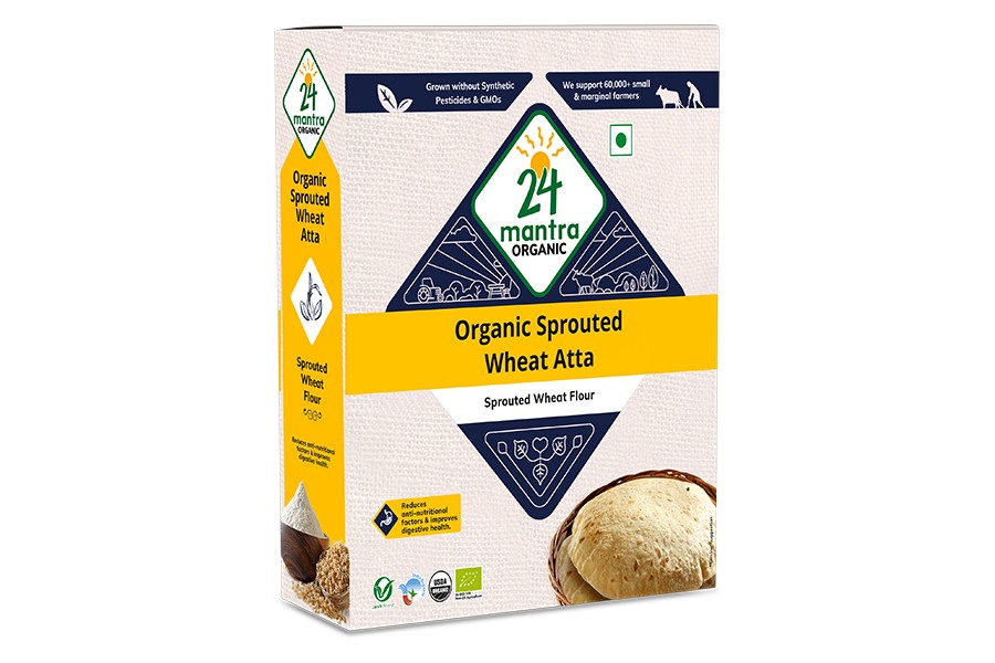24 Mantra Sprouted Wheat Atta 2.2 LBS