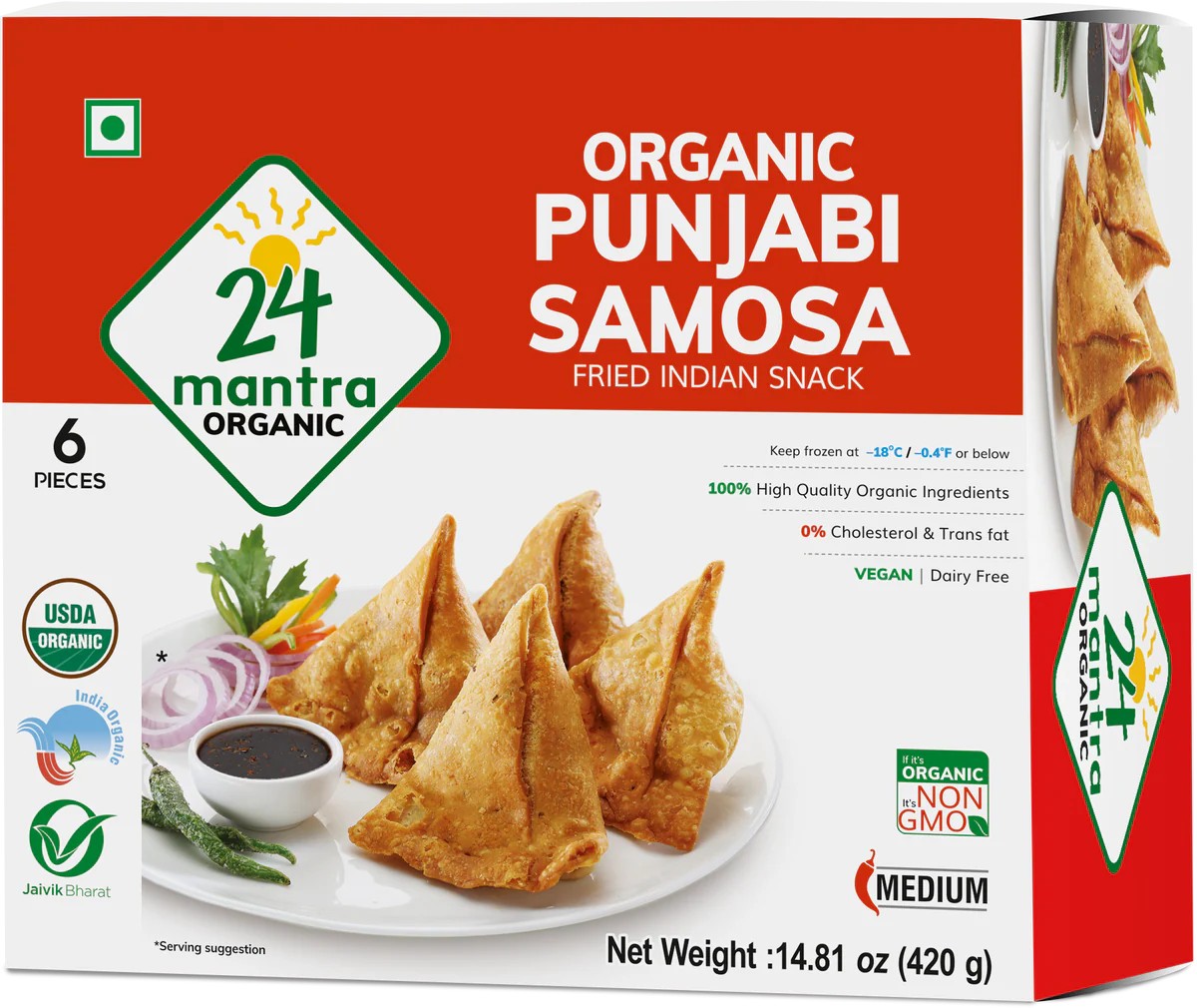 24 Mantra Punjabi Samosa  420 GM