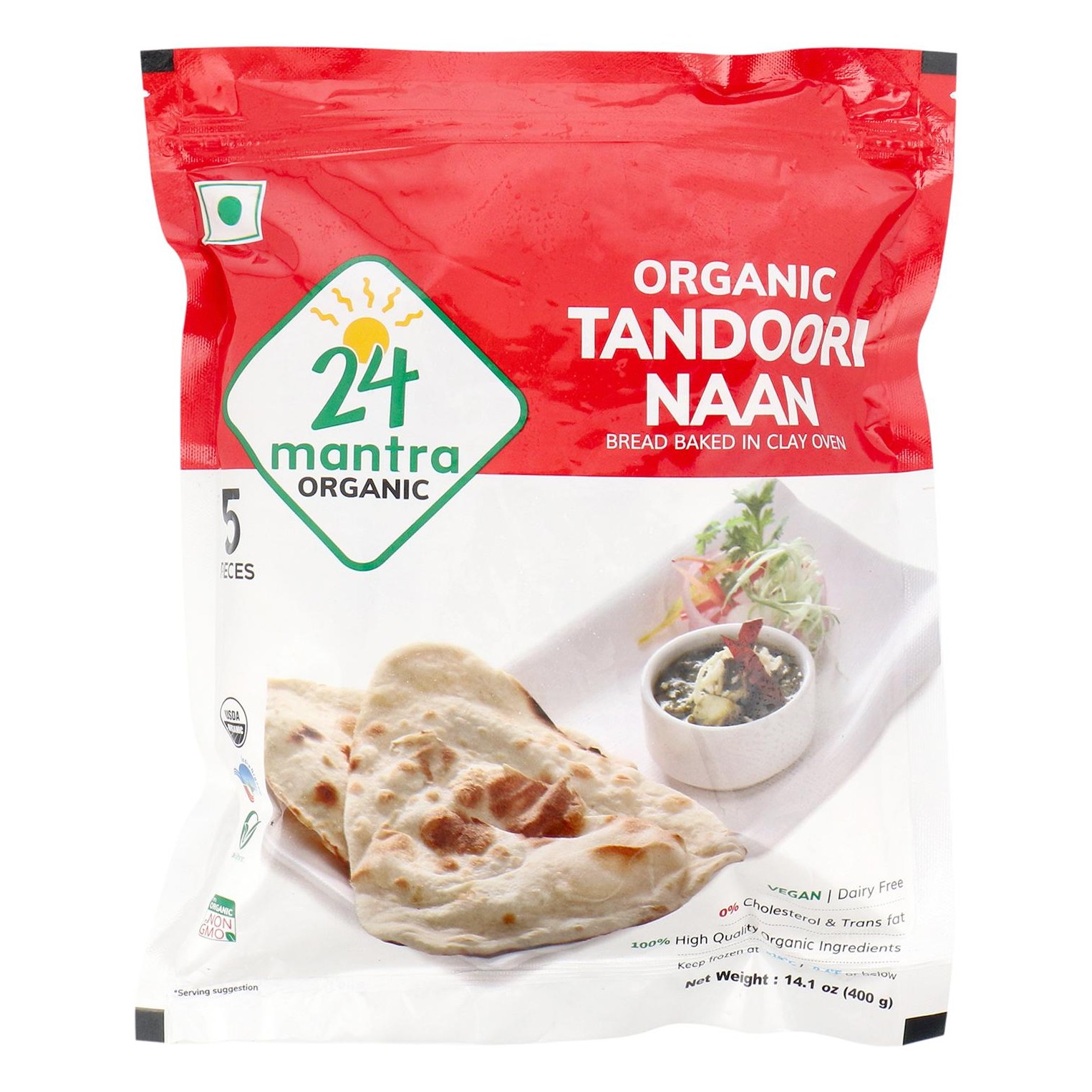 24 MANTRA Organic Tandoori Naan 400 GM