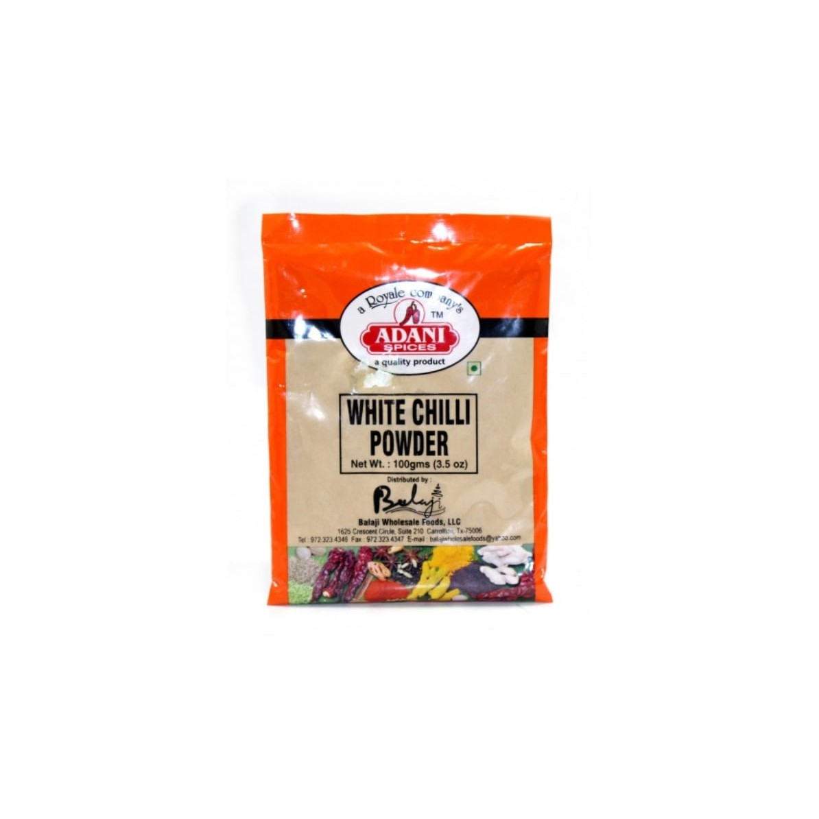 WHITE CHILLI PWD ADANI 3.5 OZ