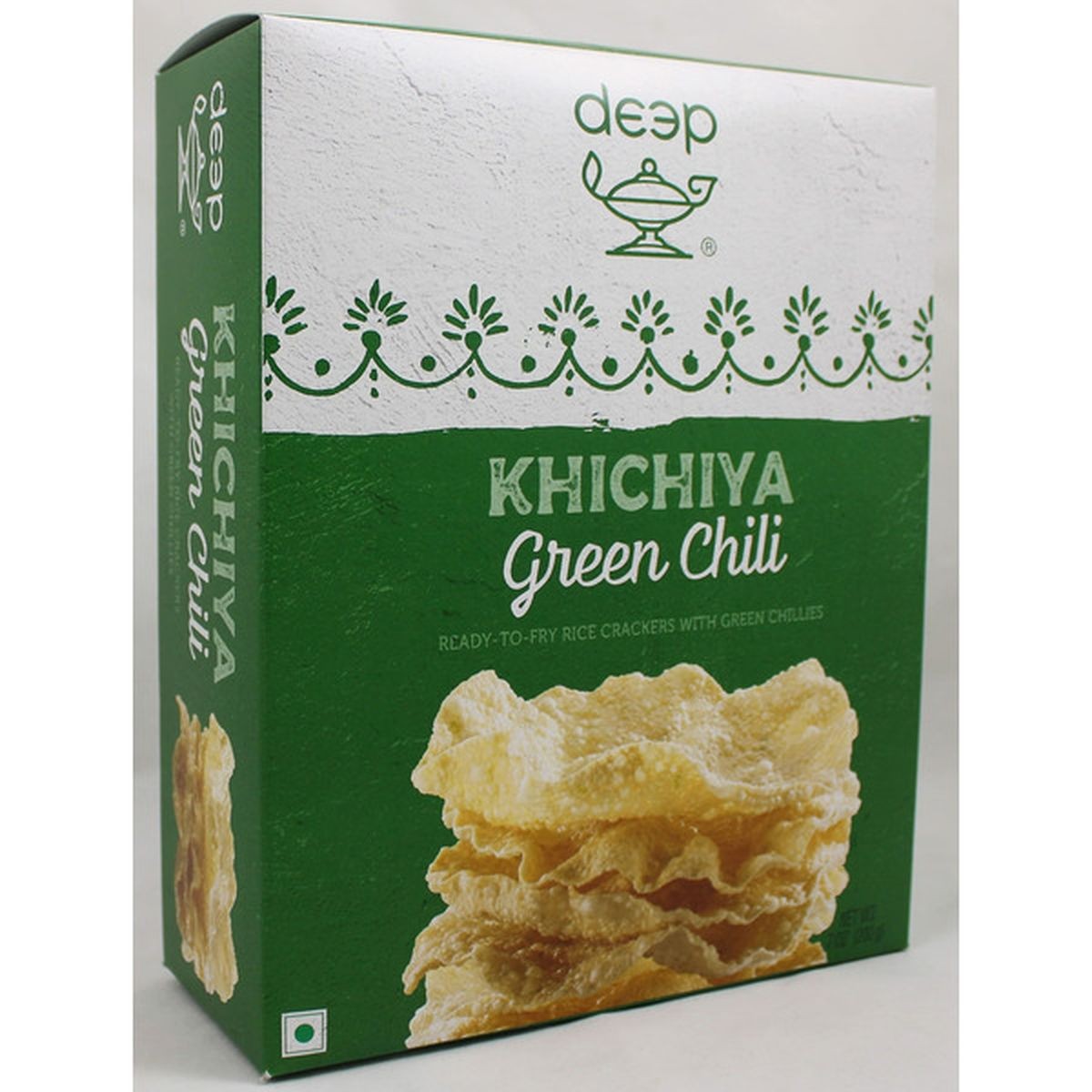 Gm Rice Crackers (Khichiya) Green Chilli 400 GM