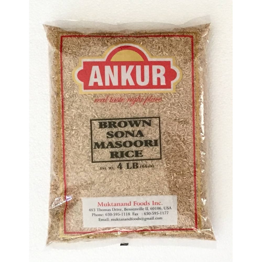 Ankur Bwn Sona Mas Rice 4 LBS
