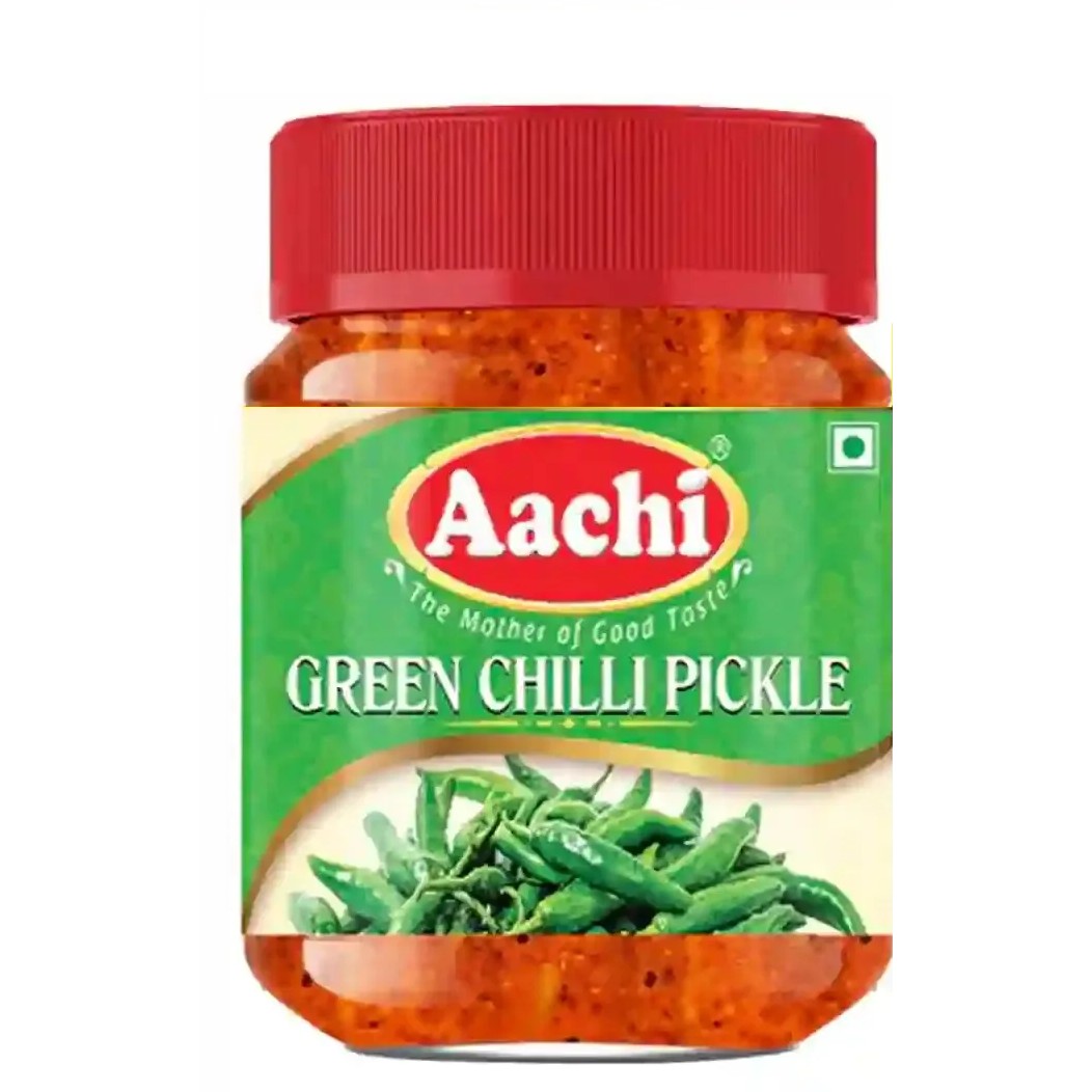 AACHI GREEN CHILLI PICKLE 200 GM