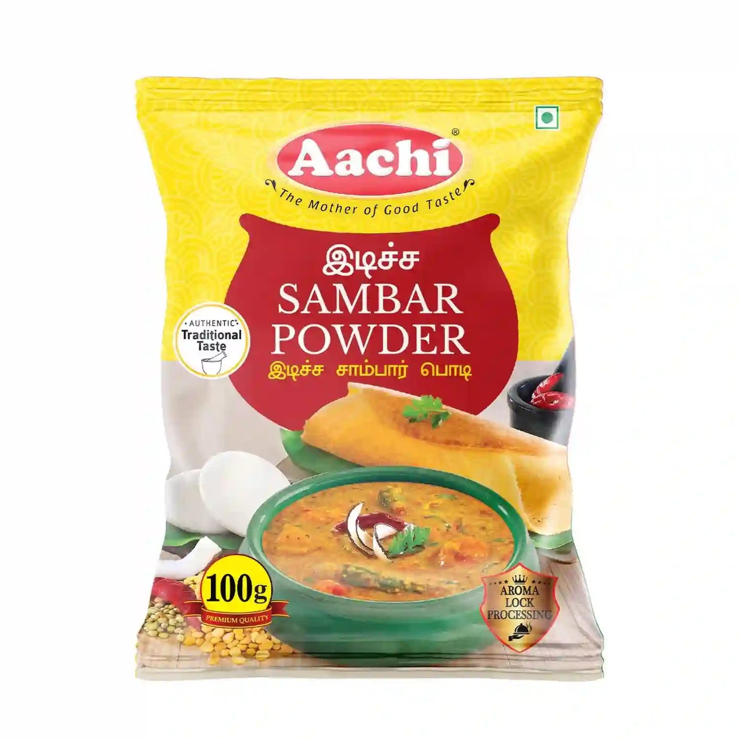 IDICHA SAMBHAR POWDER AACHI 100 GM