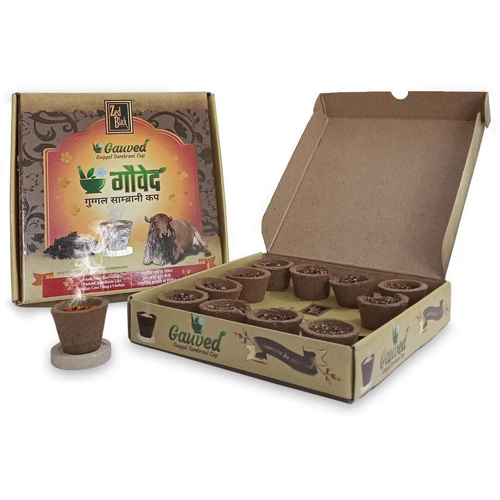 GAUVED GUGGAL SAMBRANI CUPS  1 PACK