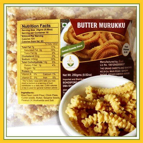 Grand Sweets & Snacks Butter Murukku 250 GM