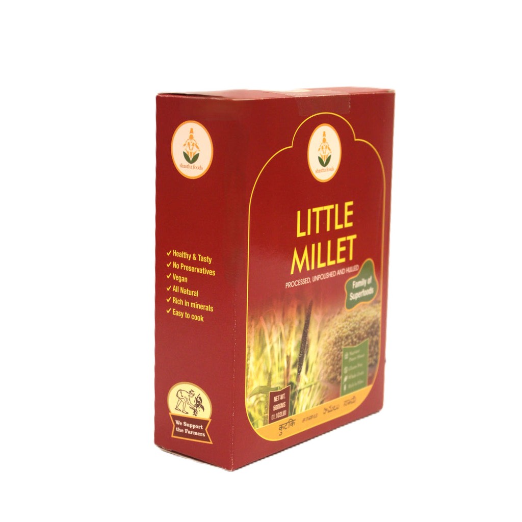 SHASTHA FOODS MILLET LITTLE BROWN 500 GM
