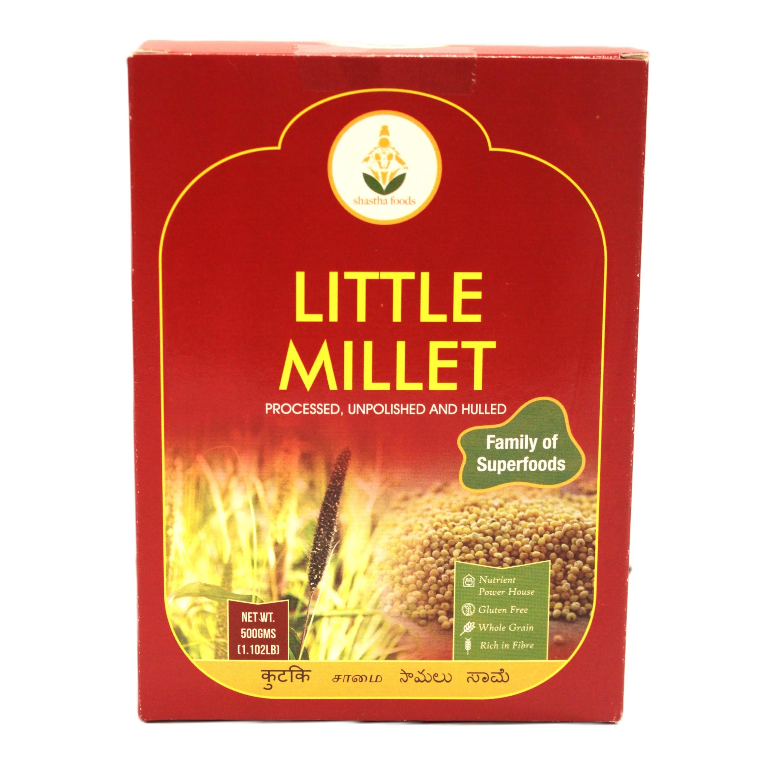 SHASTHA FOODS LITTLE MILLET (UPMA RAVA) 500 GM