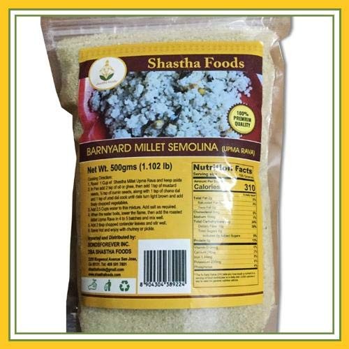 SHASTHA FOODS MILLET SEMOLINA (UMPA RAVA) 500 GM