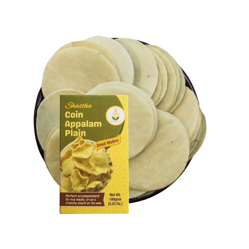 Shastha Appalam Coin Papad Plain 100 GM