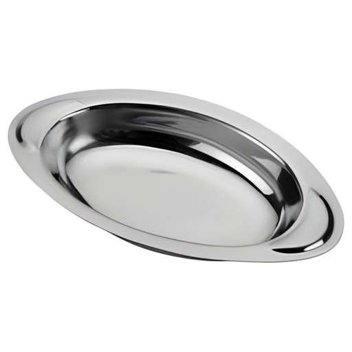 Stainless Steel Oval Curry Dish 23cm 1 EACH