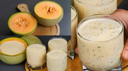 MELON MILK DRINK WITH BASIL SEED GRAIN MARKET 290 ML
