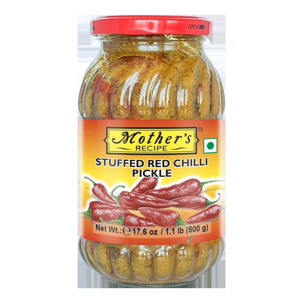 MOTHER STUFFED RED CHILLI PICKLE 500 GM