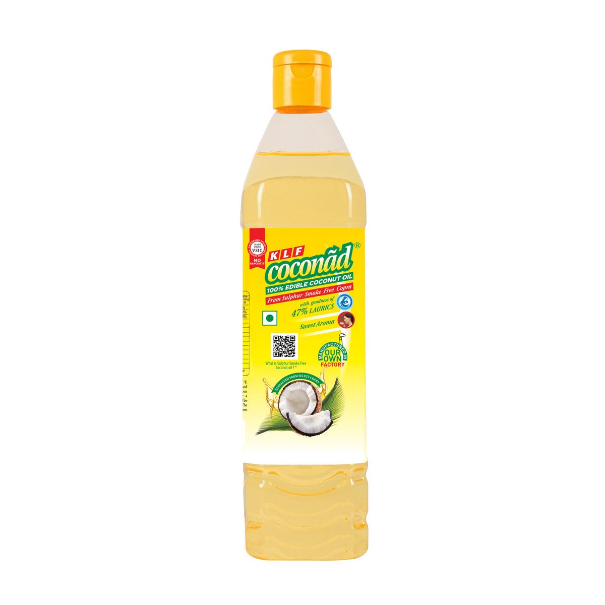 KLF COCONAD COCONUT OIL YELLOW BOTTLE 500 ML