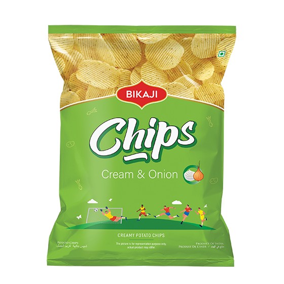BIKAJI CHIPS CREAM & ONION 80 GM