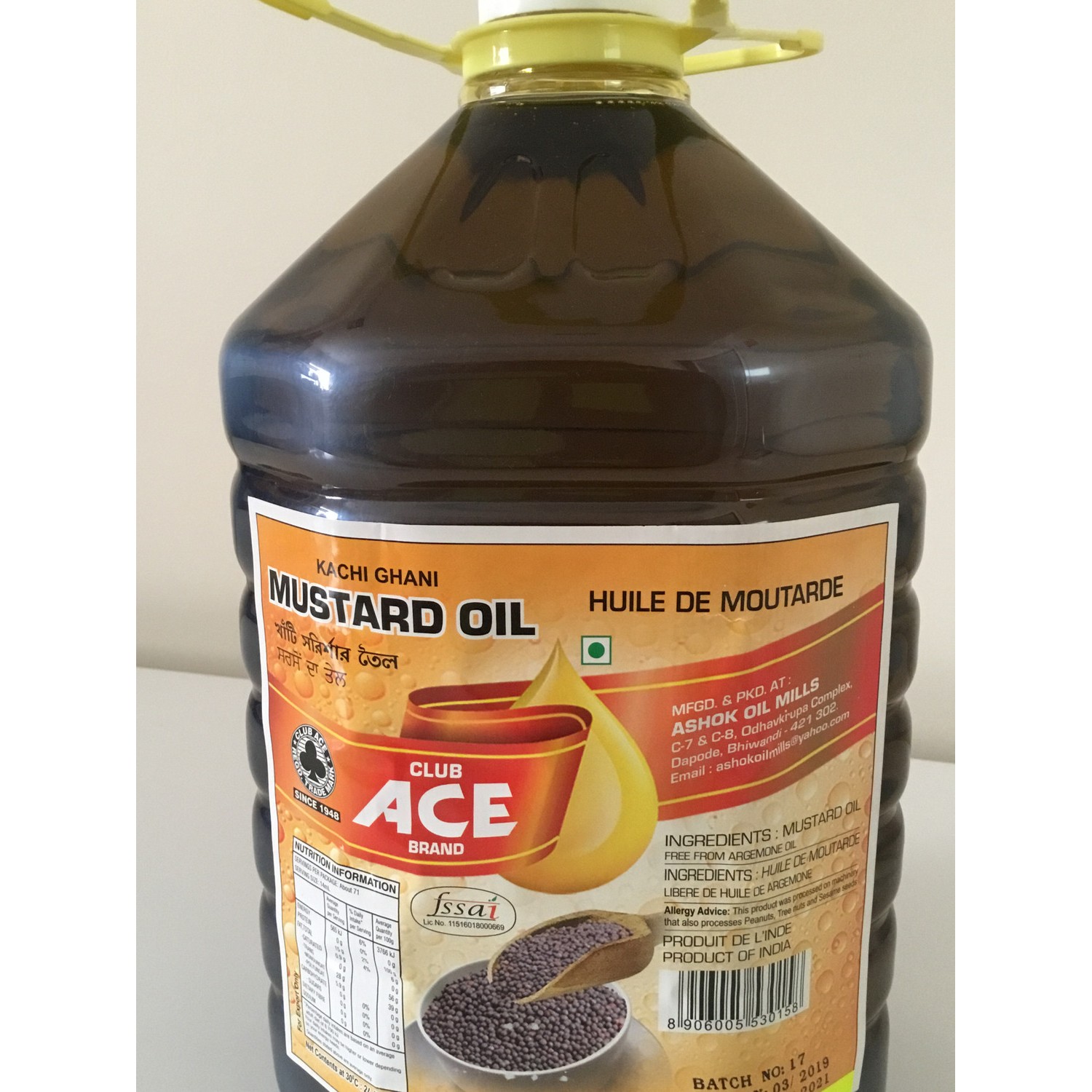 Ace Mustard Oil 5 LTR