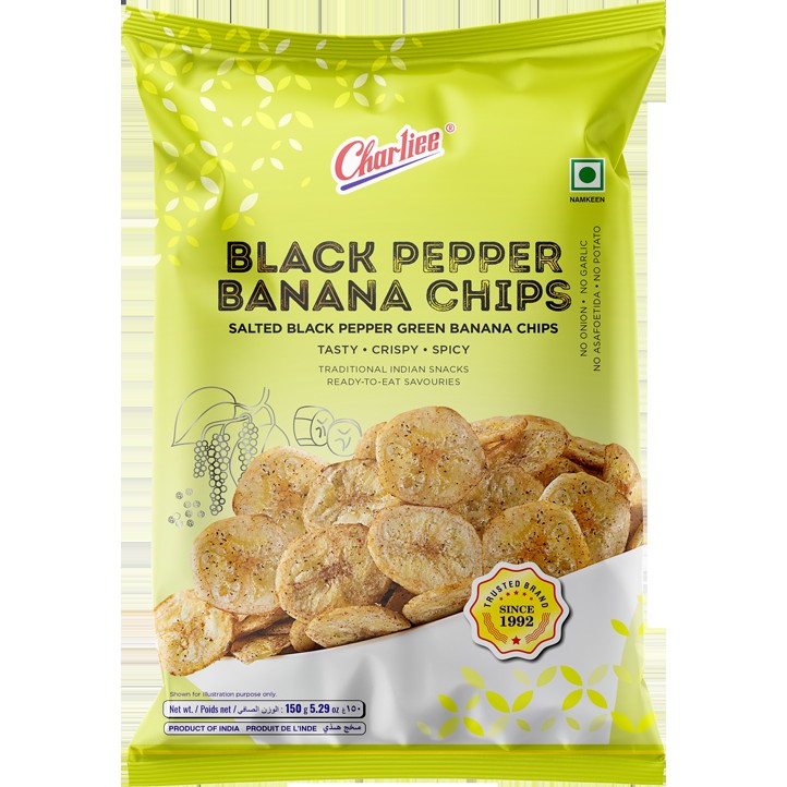 Charlie Black Pepper Banana Chips 150 GM