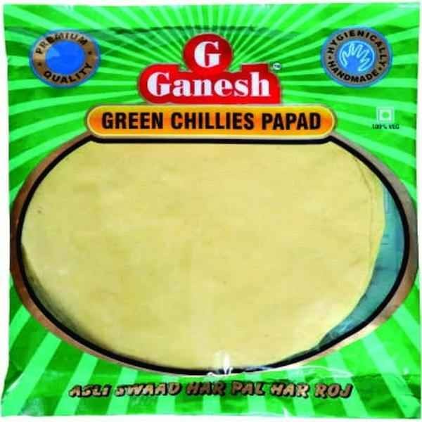 GANESH GREEN CHILLI PAPAD 200 GM