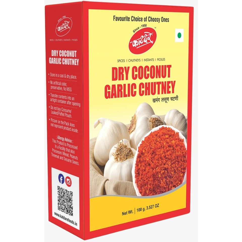 KATDARE DRY COCONUT GRLC CHTY 100 GM