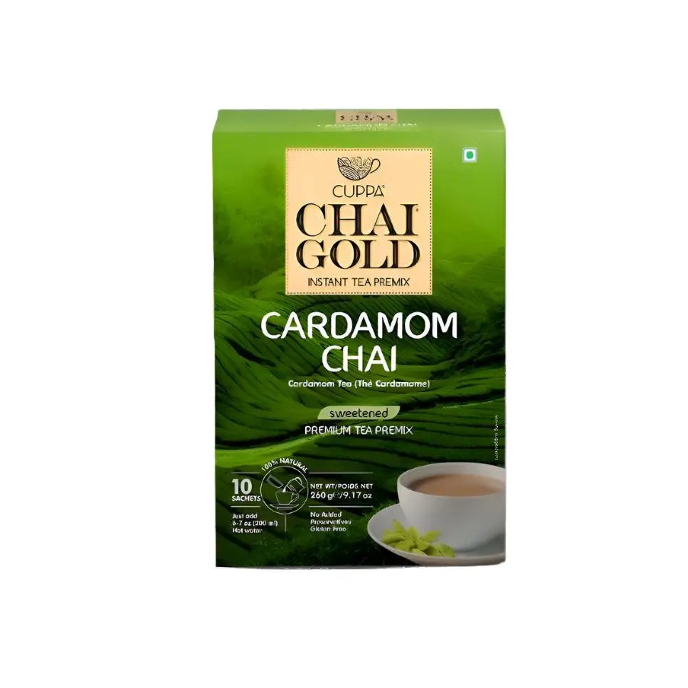 Chai Gold Cardamom Sweetened Tea 10 PCS