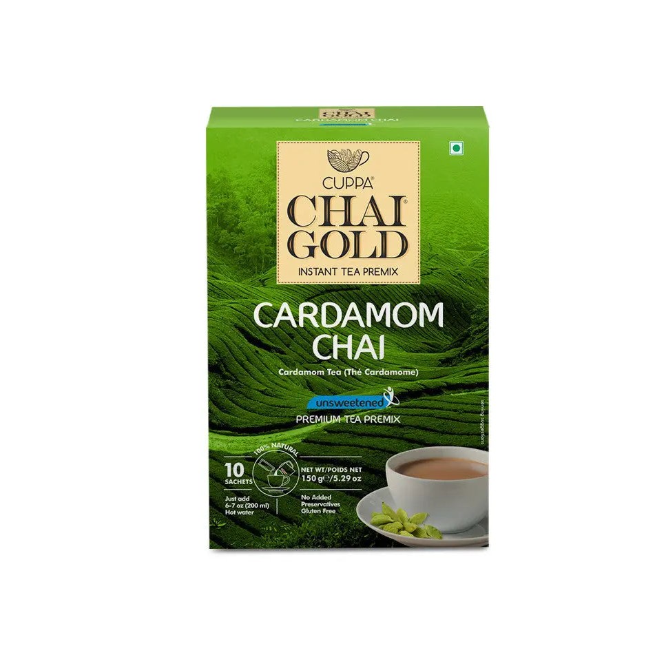 Chai Gold Cardamom Unsweetened Instant Tea 10 PCS