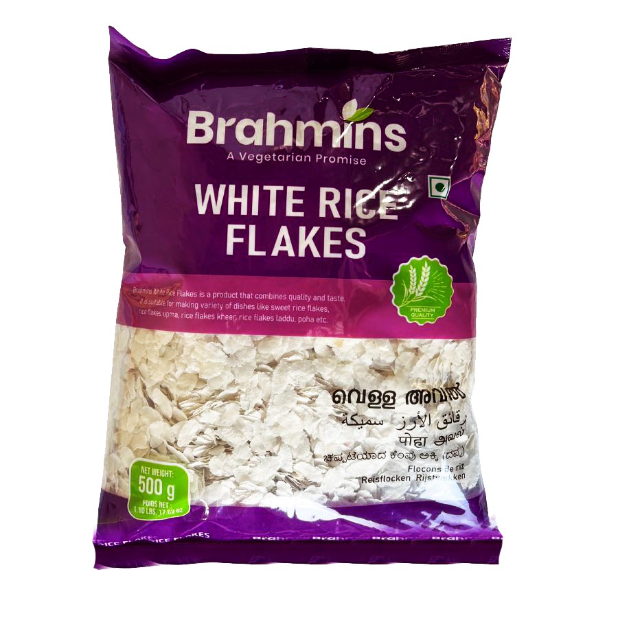BH WHITE RICE FLAKES 500 GM