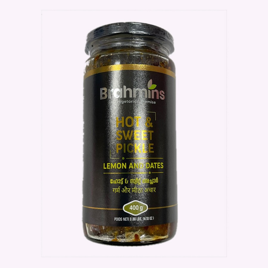 Brahmins Hot And Sweet Pickle Bottle 400 GM