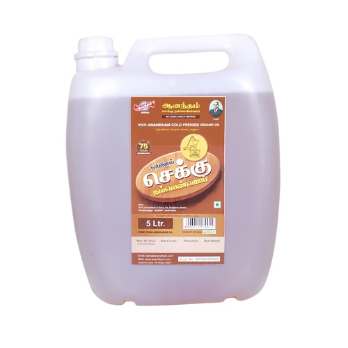 CHEKKU COLD PRESSED SESAME OIL VVV ANANDHAM 5 LTR