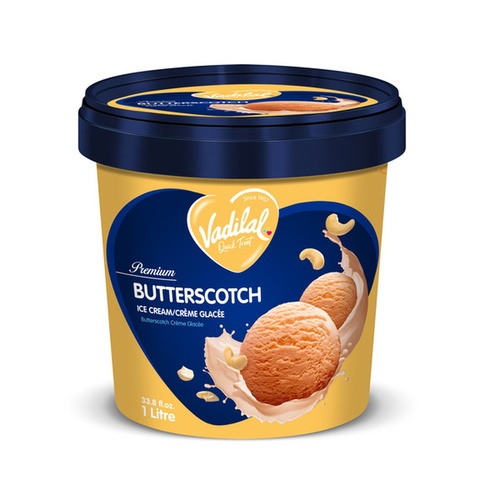 Vadilal Butterscotch Icecream  1 LTR
