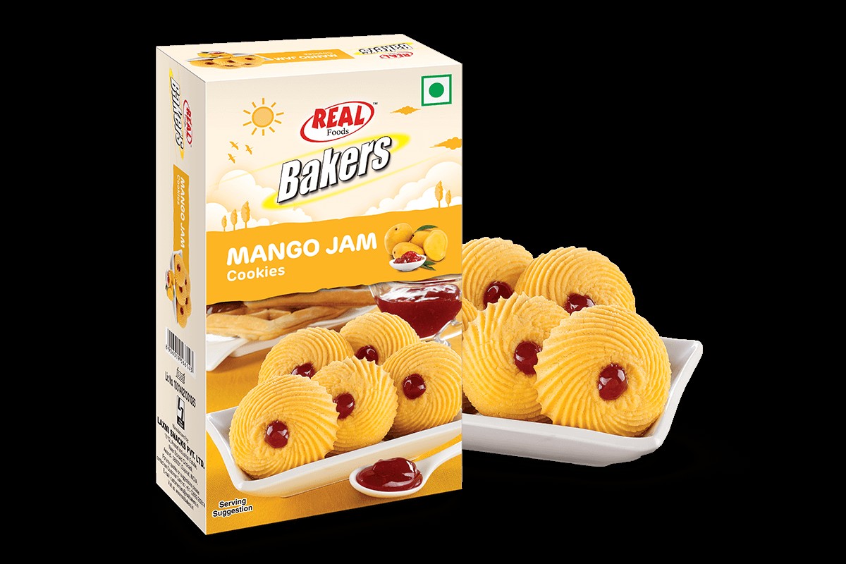 REAL BITES MANGO JAM COOKIES 250 GM