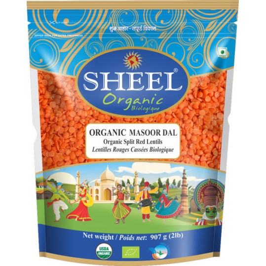 Sheel Organic Masoor Dal 2 LBS