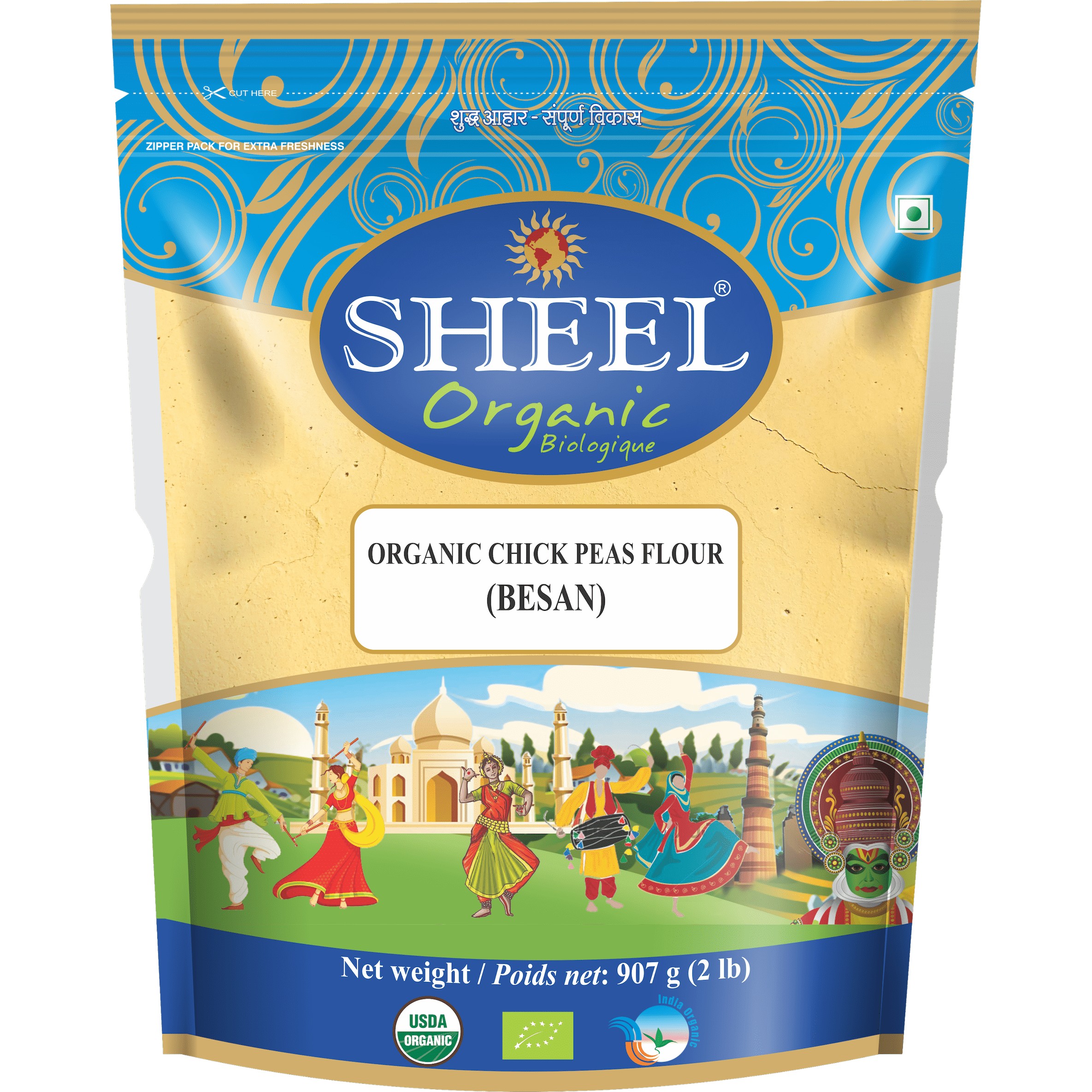 Sheel Organic Chickpeas Flour  2 LBS