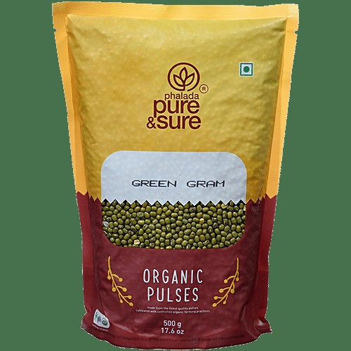 Pure & Sure Moong Green Whole Organic (Phalada) Pure & Sure 2 LBS