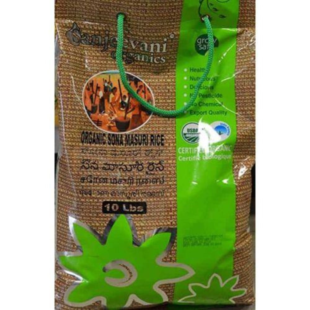 SANJEEVANI ORGANIC SONA RAW RICE 10 LBS