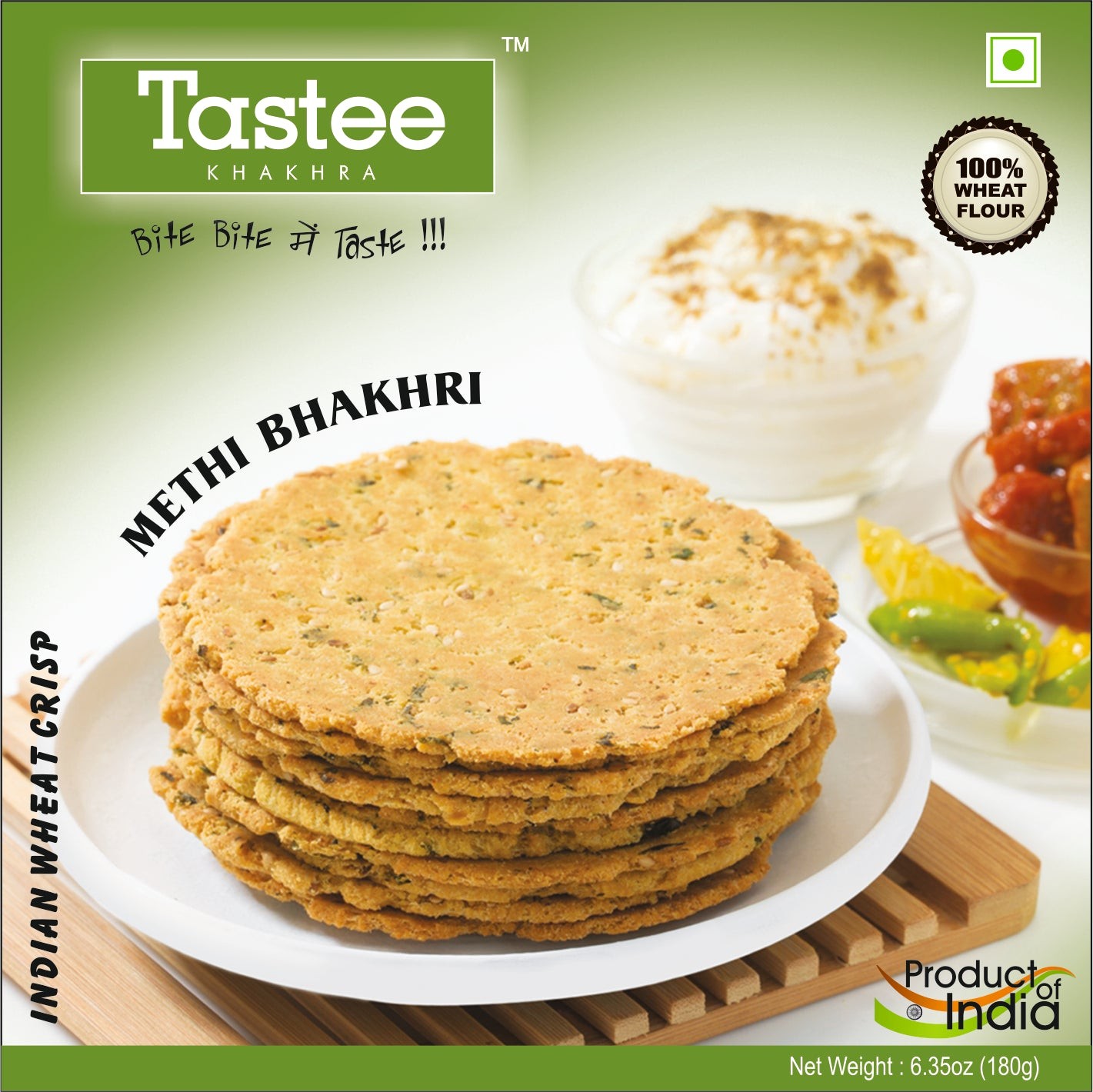 Tastee Methi Bhakhri 180 GM
