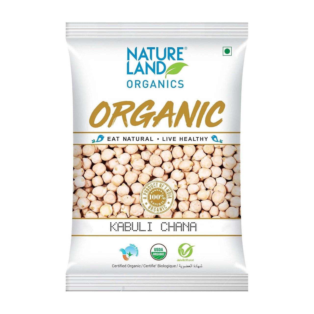 Nature Land Organic Kabuli Chana 2 LBS