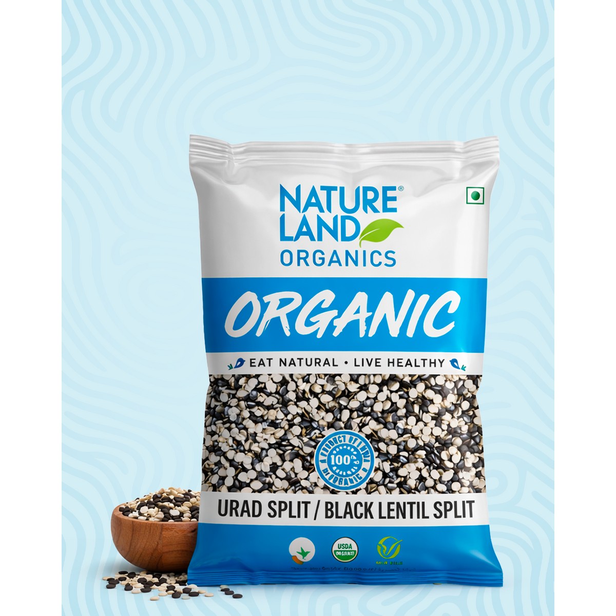 Nature Land Organic Urad Split 2 LBS