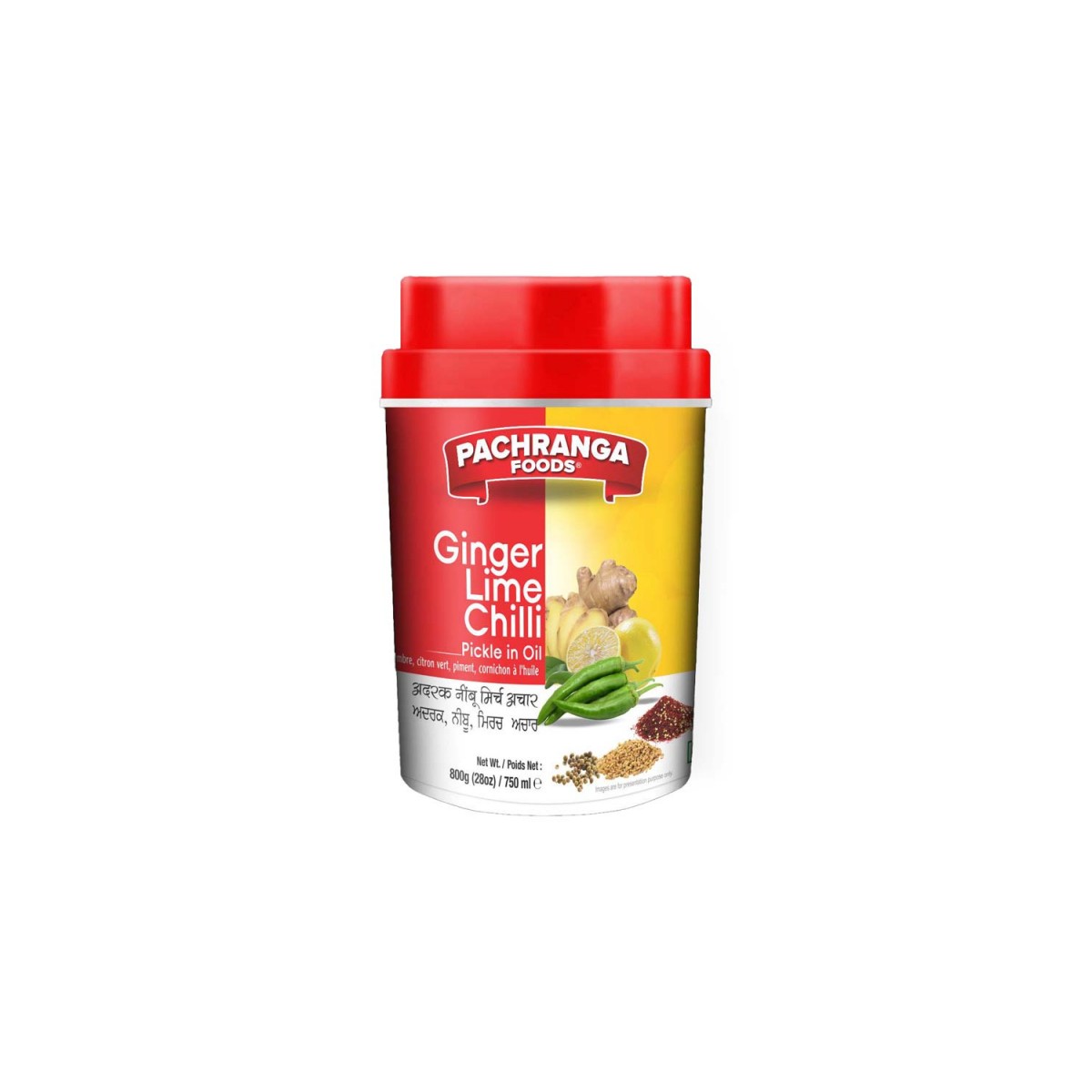PACHRANGA GINGER LIME CHILLI PICKL 800 GM