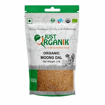 JUST ORGANIK MOONG DAL SPLIT 2 LB