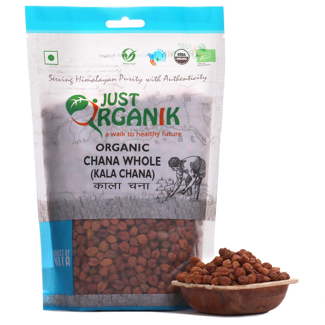 Just Organik Kala Chana 2 LBS