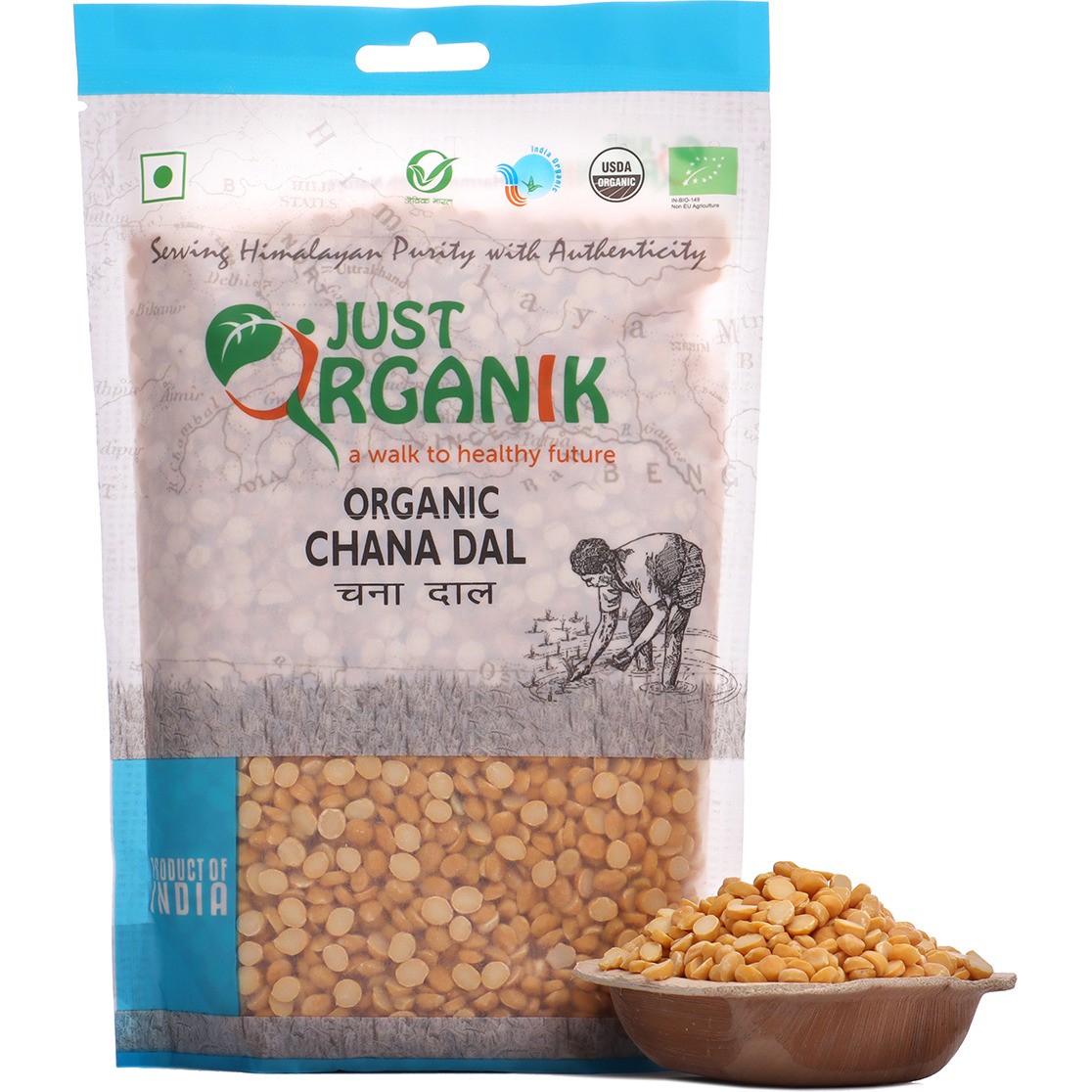 JUST ORGANIK CHANA DAL 2 LBS