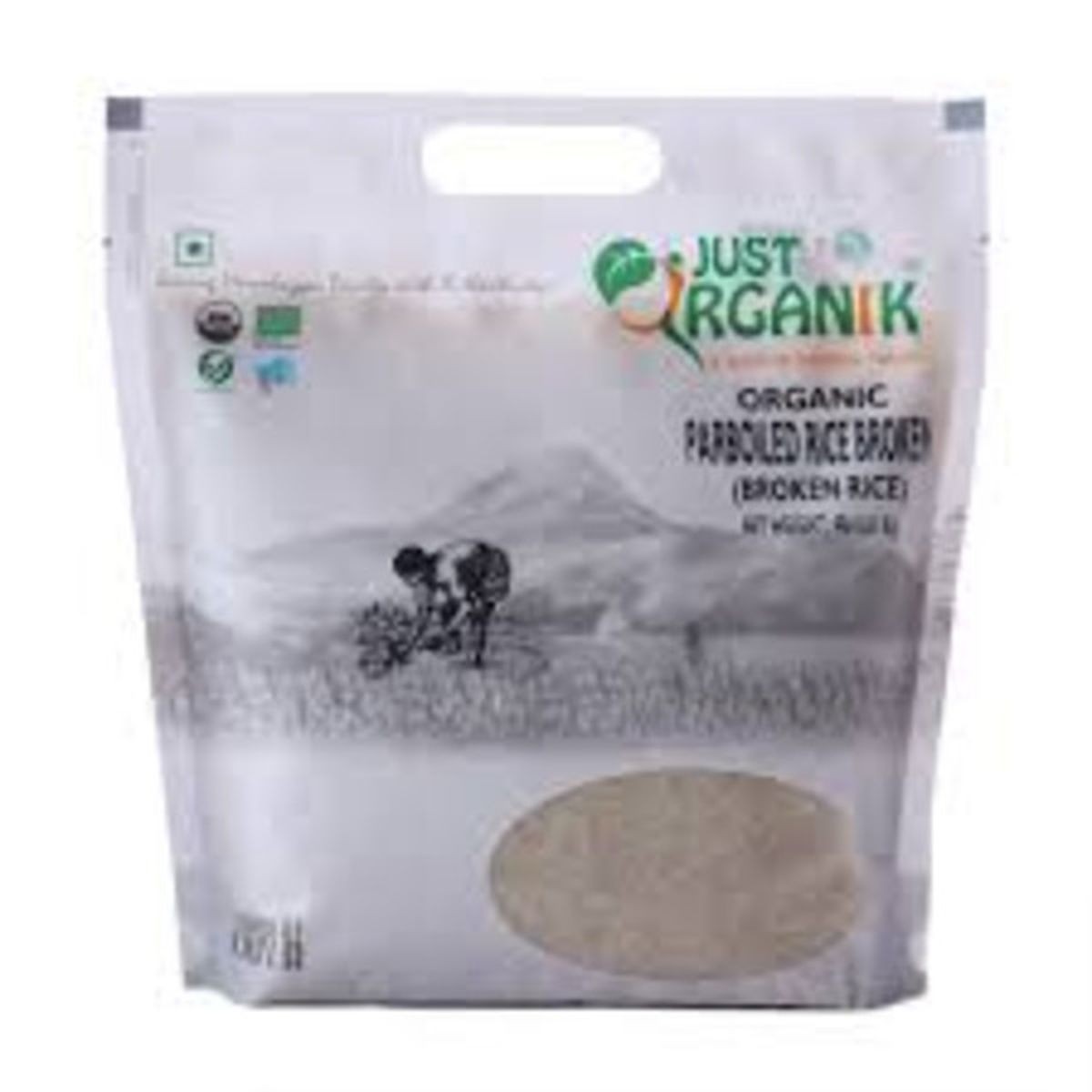 JUST ORG PARBOILED BROKEN RICE 2 LBS