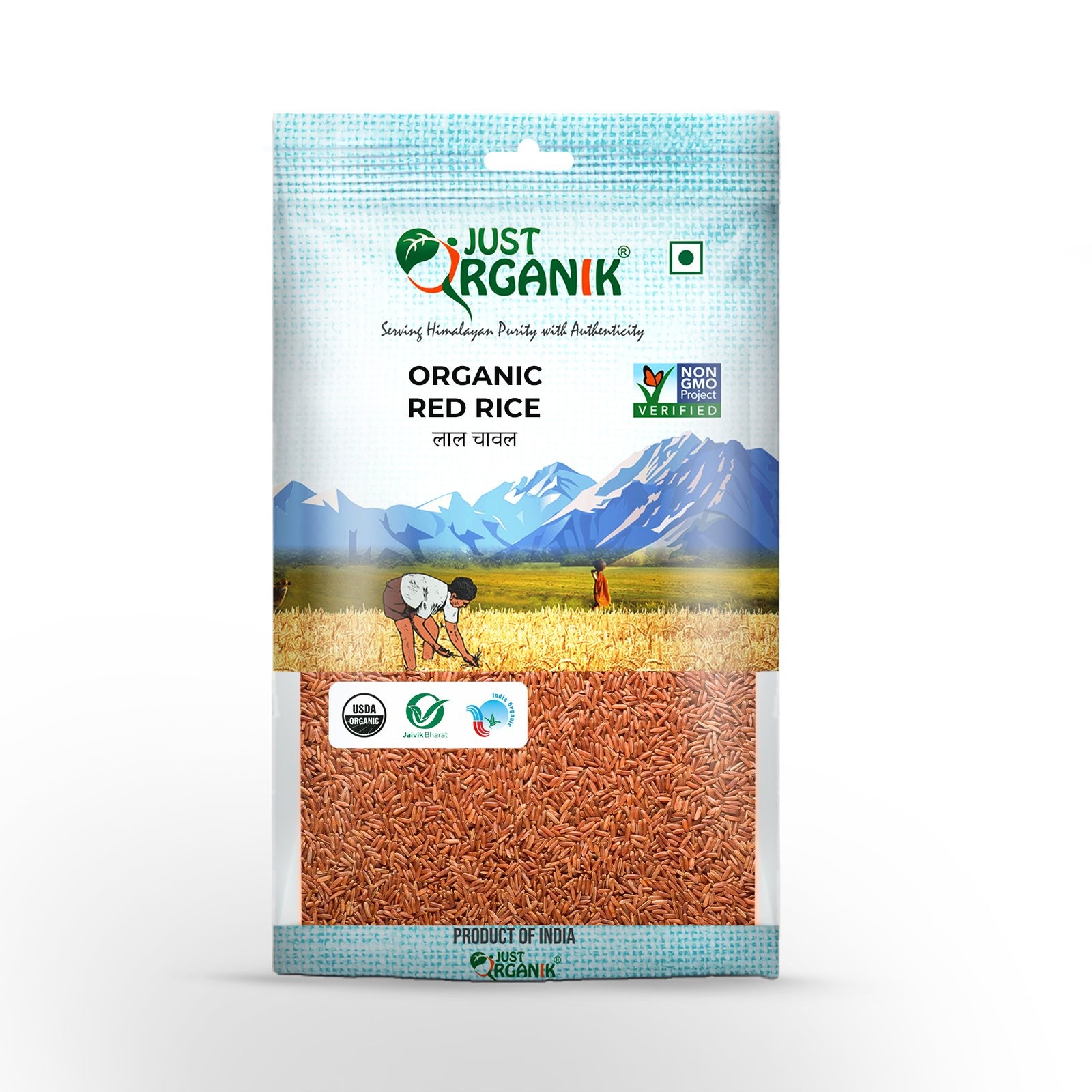 JUST ORG RED RICE 4 LBS
